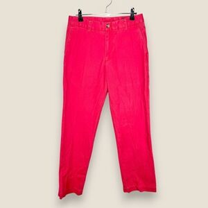 Vineyard Vines Breaker Pants Chinos Pink Cotton Flat Slim Fit Men Size 28x30‎